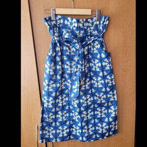 Anthropologie Paper Bag Midi Skirt Porridge